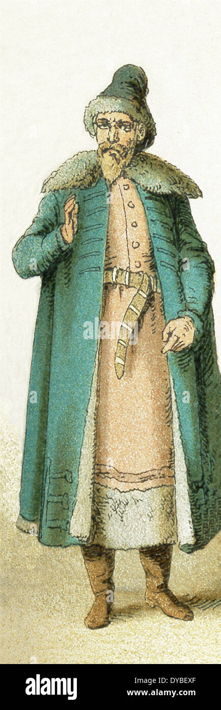 Th-Figur ist ein russischer Kaufmann, auch bekannt als slawische Kaufmann. Slawen lebten vor allem in Ost-und Südosteuropa. Stockfoto