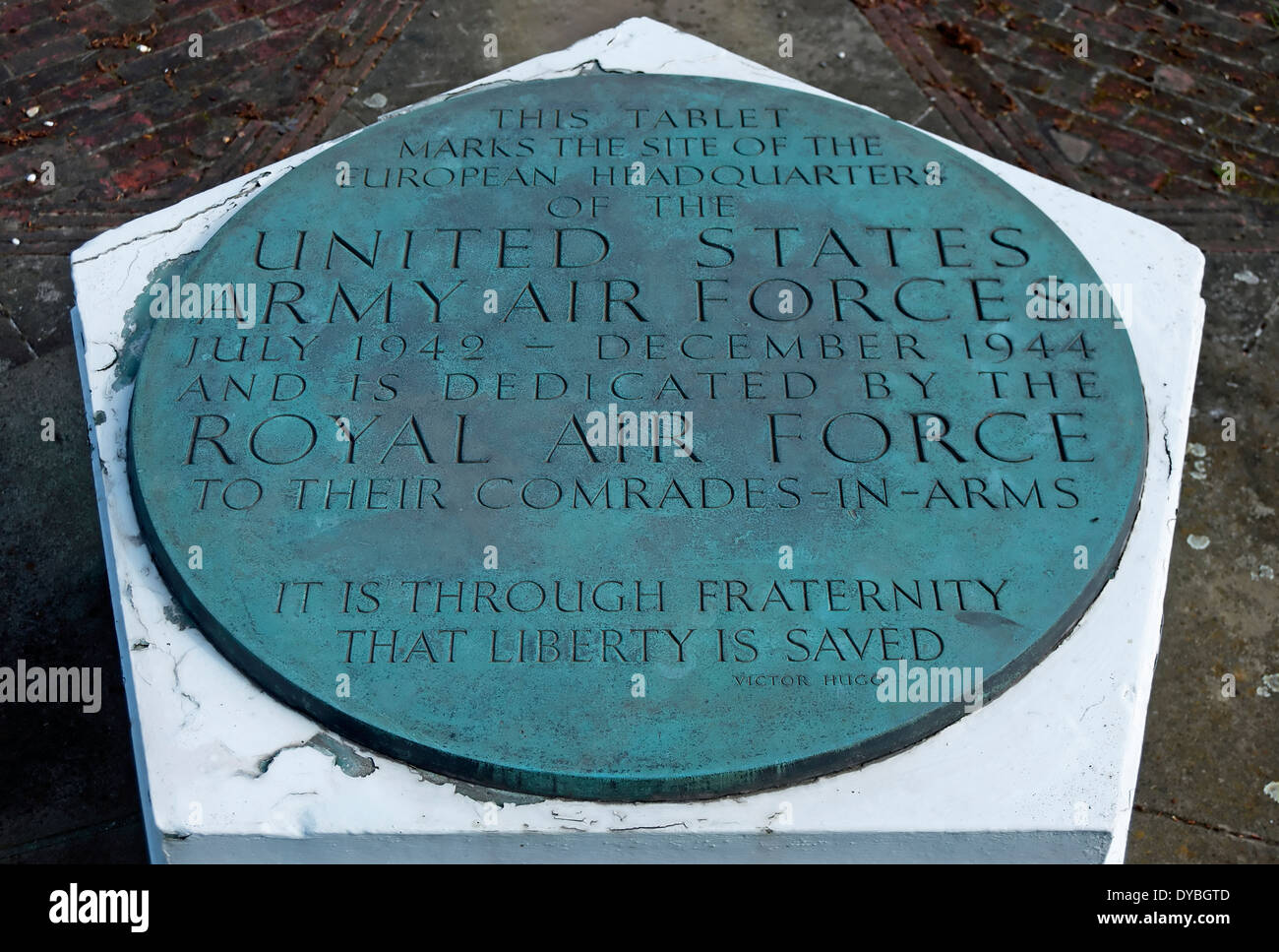 d-Day Memorial an der Stelle des obersten Hauptquartier der alliierten Streitkräften, bushy Park, Middlesex, england Stockfoto