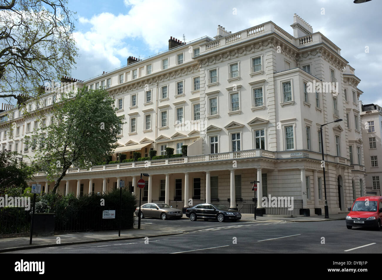 Eaton Square Belgravia in Stadt von Westminster London sw1 Großbritannien 2014 Stockfoto