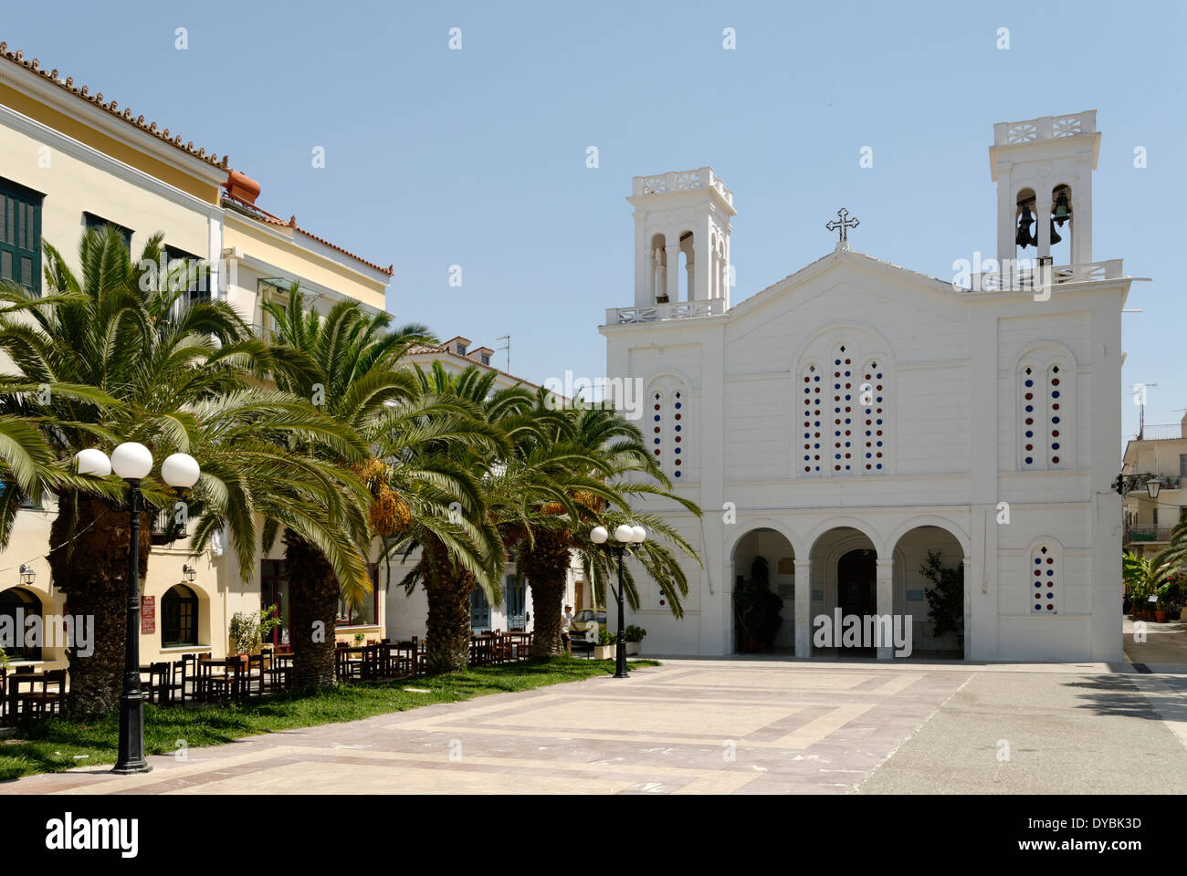 Die 1863 Kirche Agios Nikolaos, dem Schutzpatron der Seefahrer, nahe dem Hafen. Nafplio. Peloponnes. Griechenland. Stockfoto