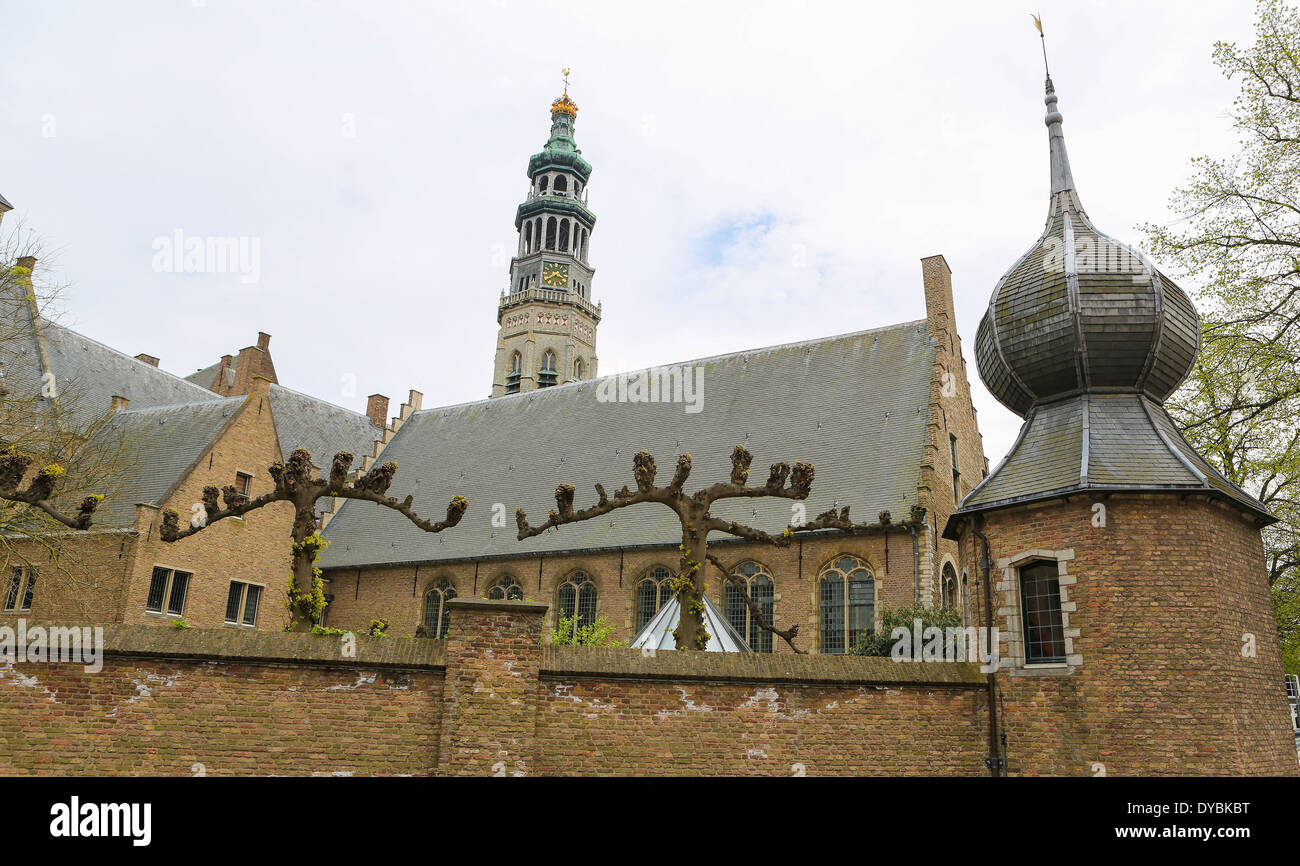 Abtei in Middelburg, Hauptstadt der Provinz Zeeland, Niederlande. Stockfoto
