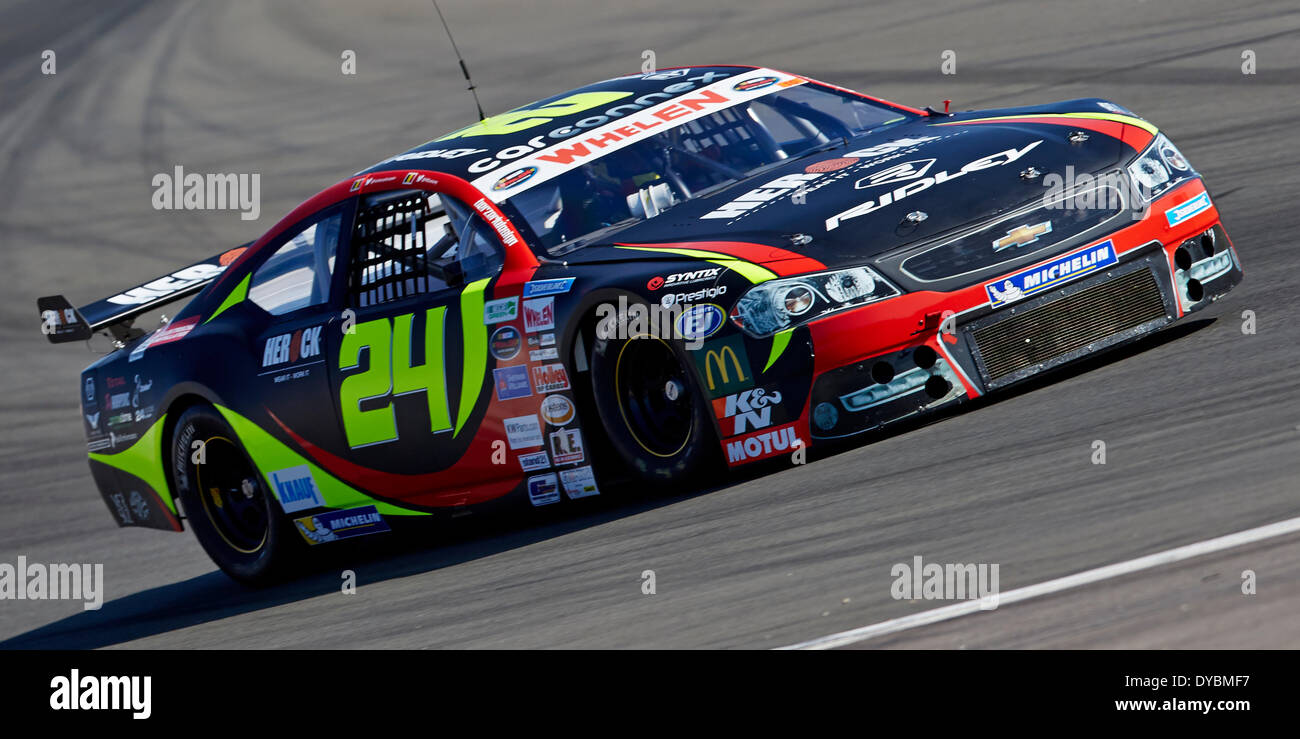 Valencia, Spanien. 13. April 2014. Anthony Kumpen Belgiens in Aktion während der Nascar Whelen Euroserie Elit 1 Rennen am Circuit De La Comunitat Valenciana, Cheste, Valencia Credit: Action Plus Sport/Alamy Live News Stockfoto
