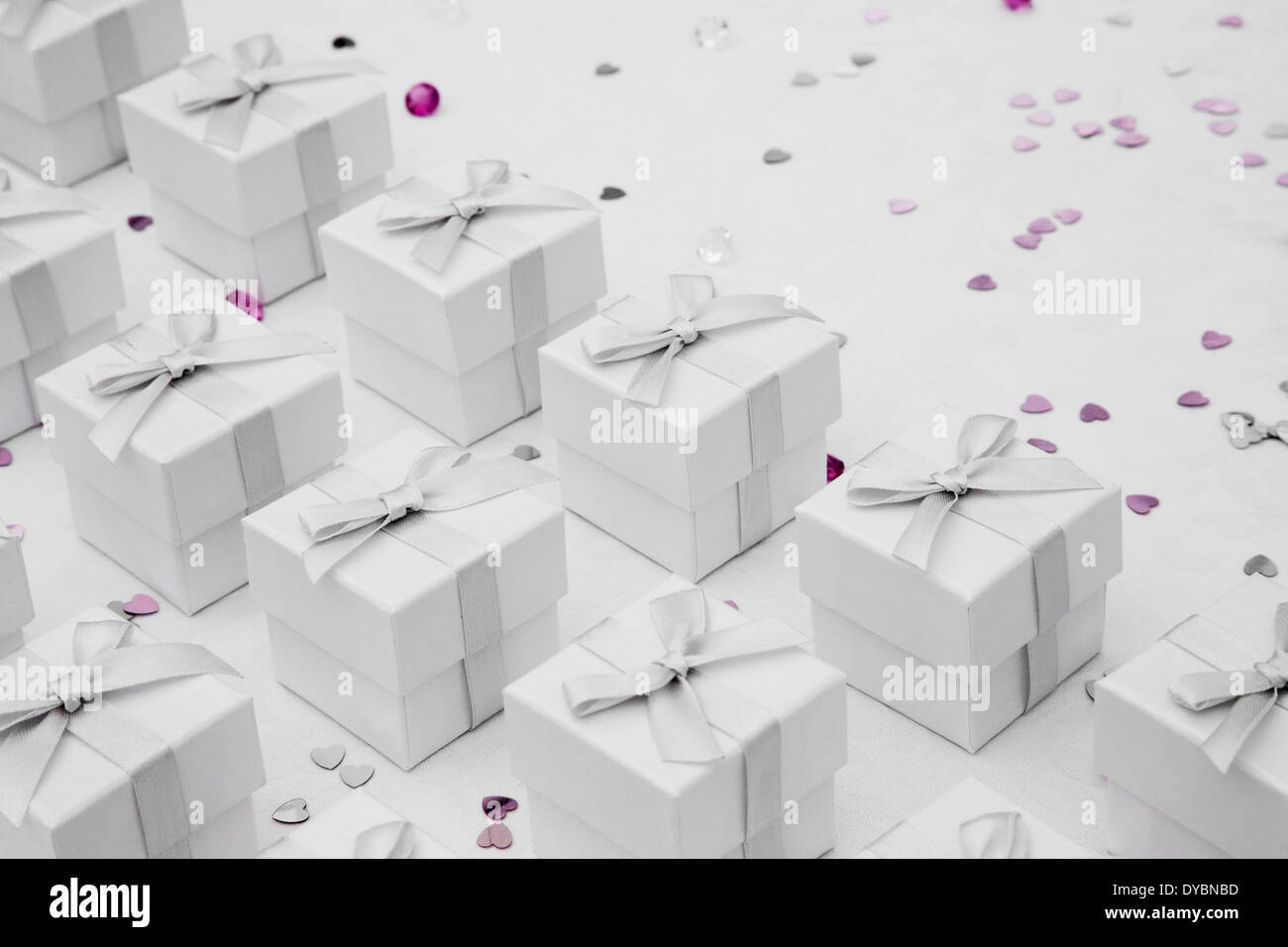 Hochzeit Gunst Boxen Stockfoto