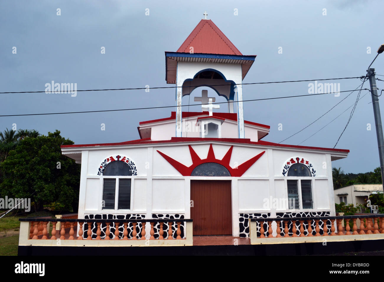 Kleine Kapelle in Matautu, Insel Wallis, Wallis und Futuna, Melanesien, Südsee Stockfoto