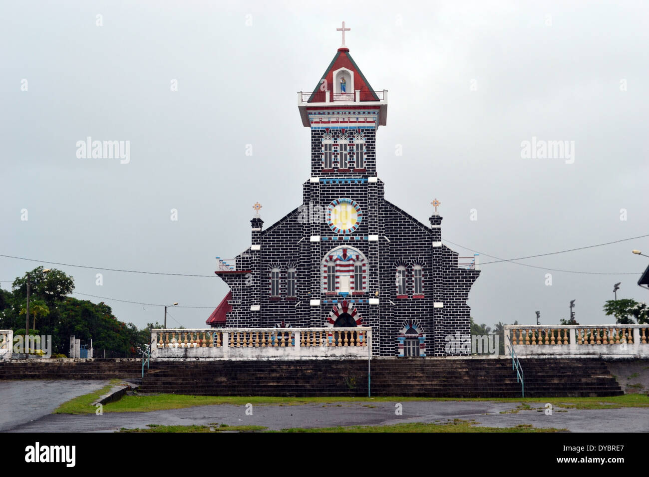 Kirche von Malaefoou in den Bezirk Mua, Insel Wallis, Wallis und Futuna, Melanesien, Südsee Stockfoto