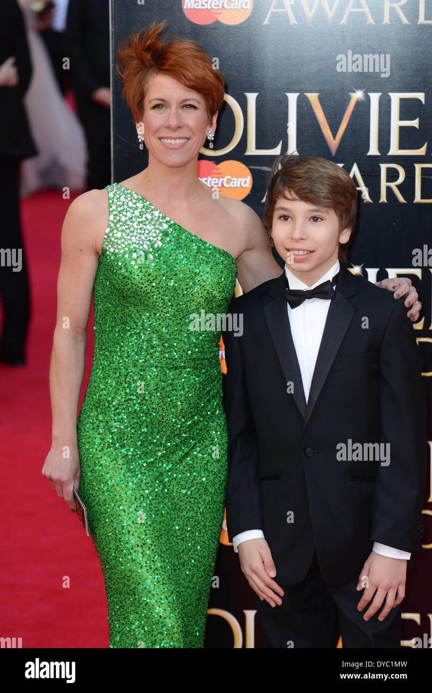 LONDON, ENGLAND - 13.April: Bradley Perret und Anna-Jane Casey besucht der Laurence Olivier Awards am Royal Opera House am 13. April 2014 in London, England. Bildnachweis: Siehe Li/Alamy Live News Stockfoto