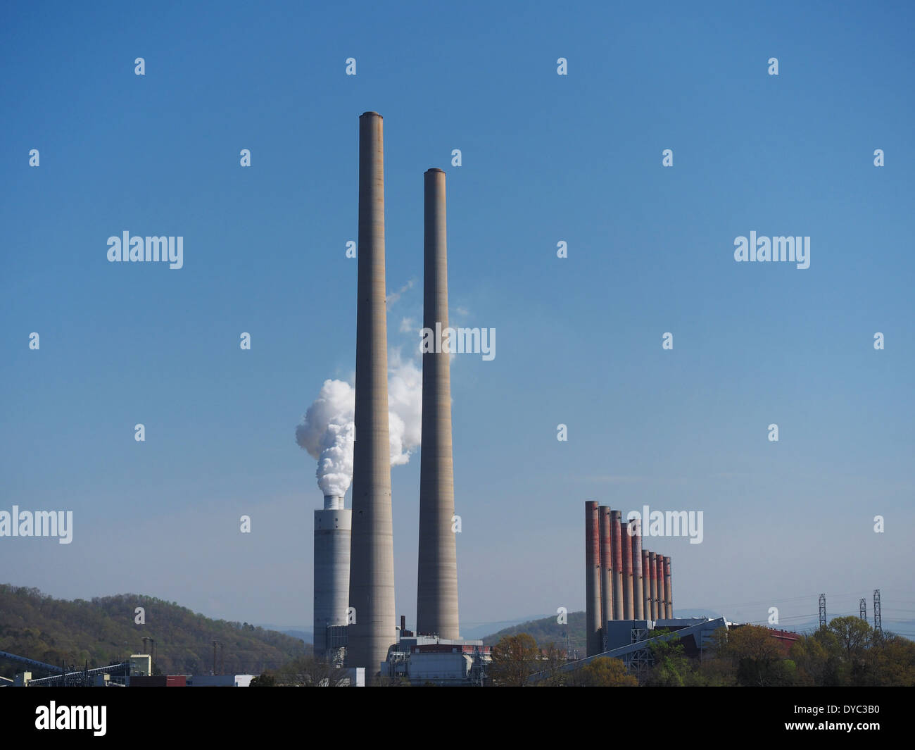 Die TVA (Tennessee Valley Authority) Dampf Planet in Kingston Tennessee, USA. Stockfoto