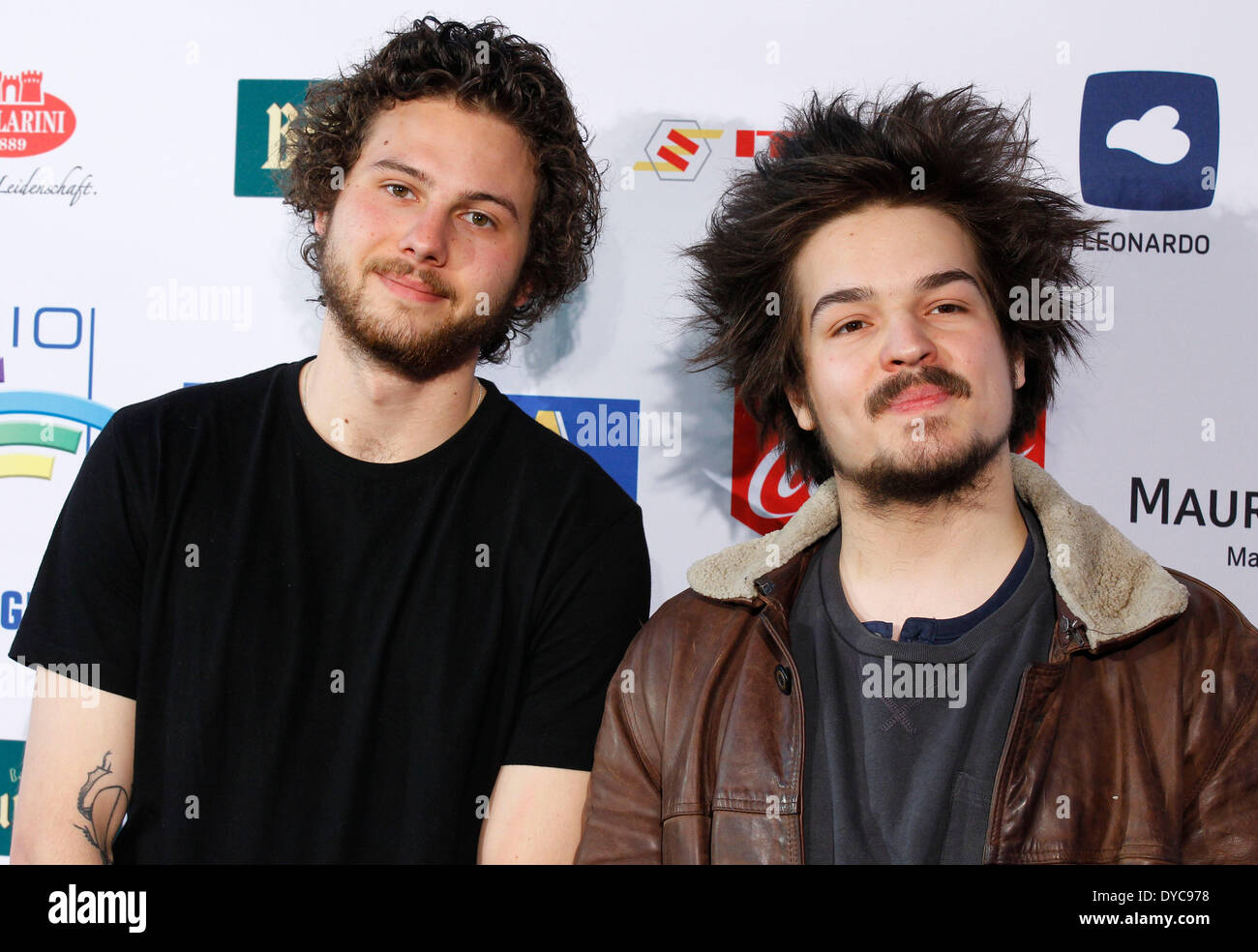 Rust, Deutschland - 11. April 2014: Radio Regenbogen Awards im Europapark in Rust, Deutschland mit Band Milky Chance Stockfoto