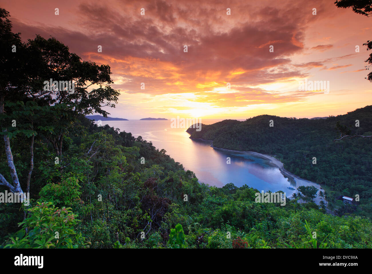 Philippinen, Palawan, Port Barton, Turtle Bay Stockfoto