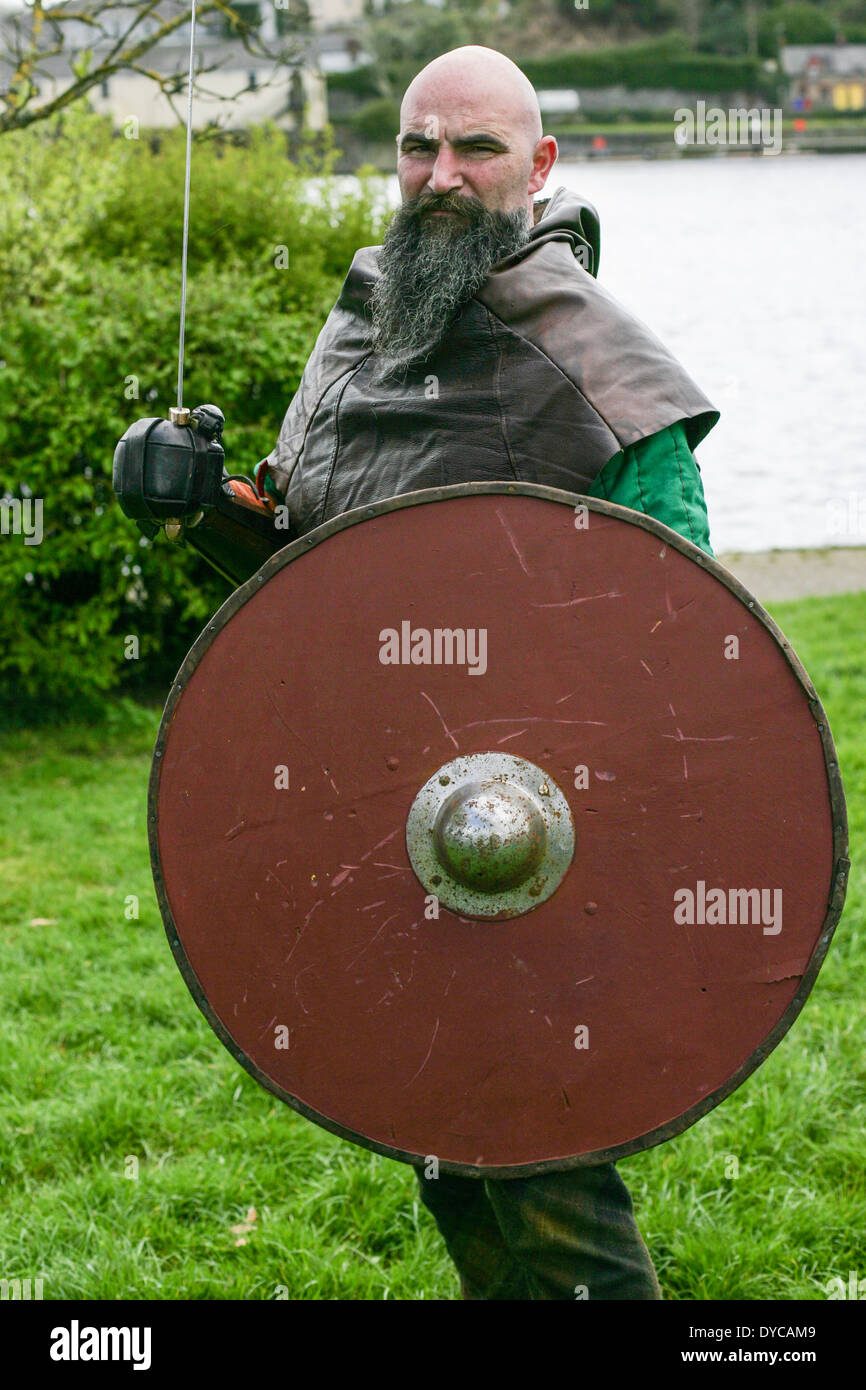 Wikinger Reenactment der Schlacht. Killaloe, Irland Stockfoto
