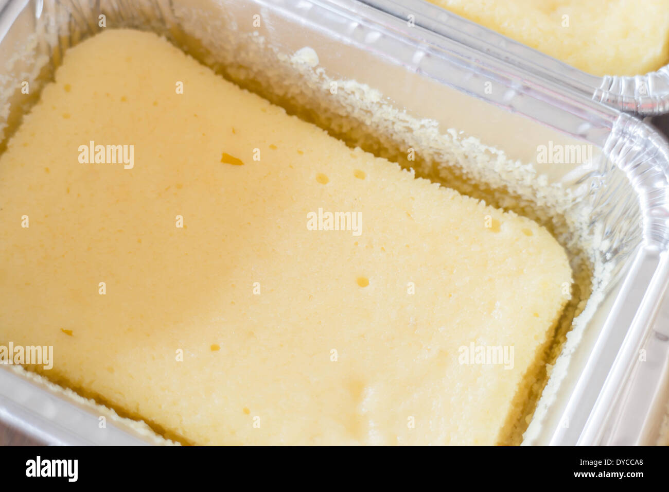 Nahaufnahme der Basis quadratisch Cup Käsekuchen, Fotoarchiv Stockfoto