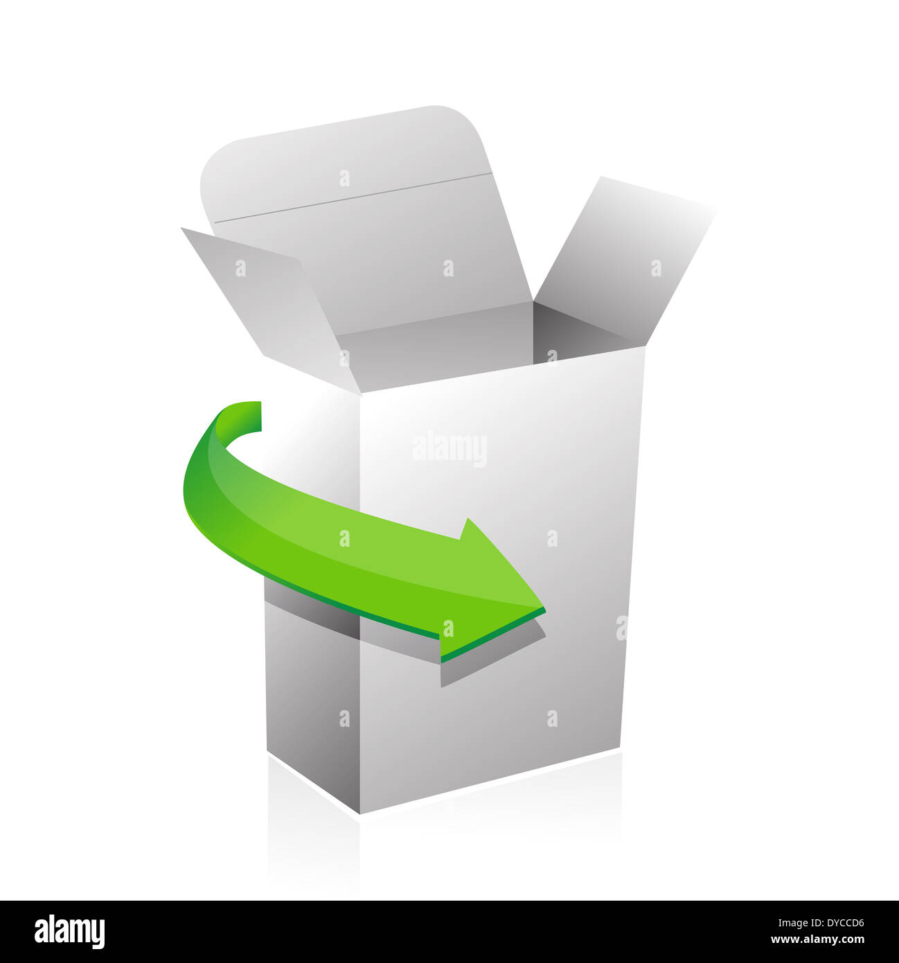 Produktverpackung und modernen Bogen rund um Illustration-design Stockfoto