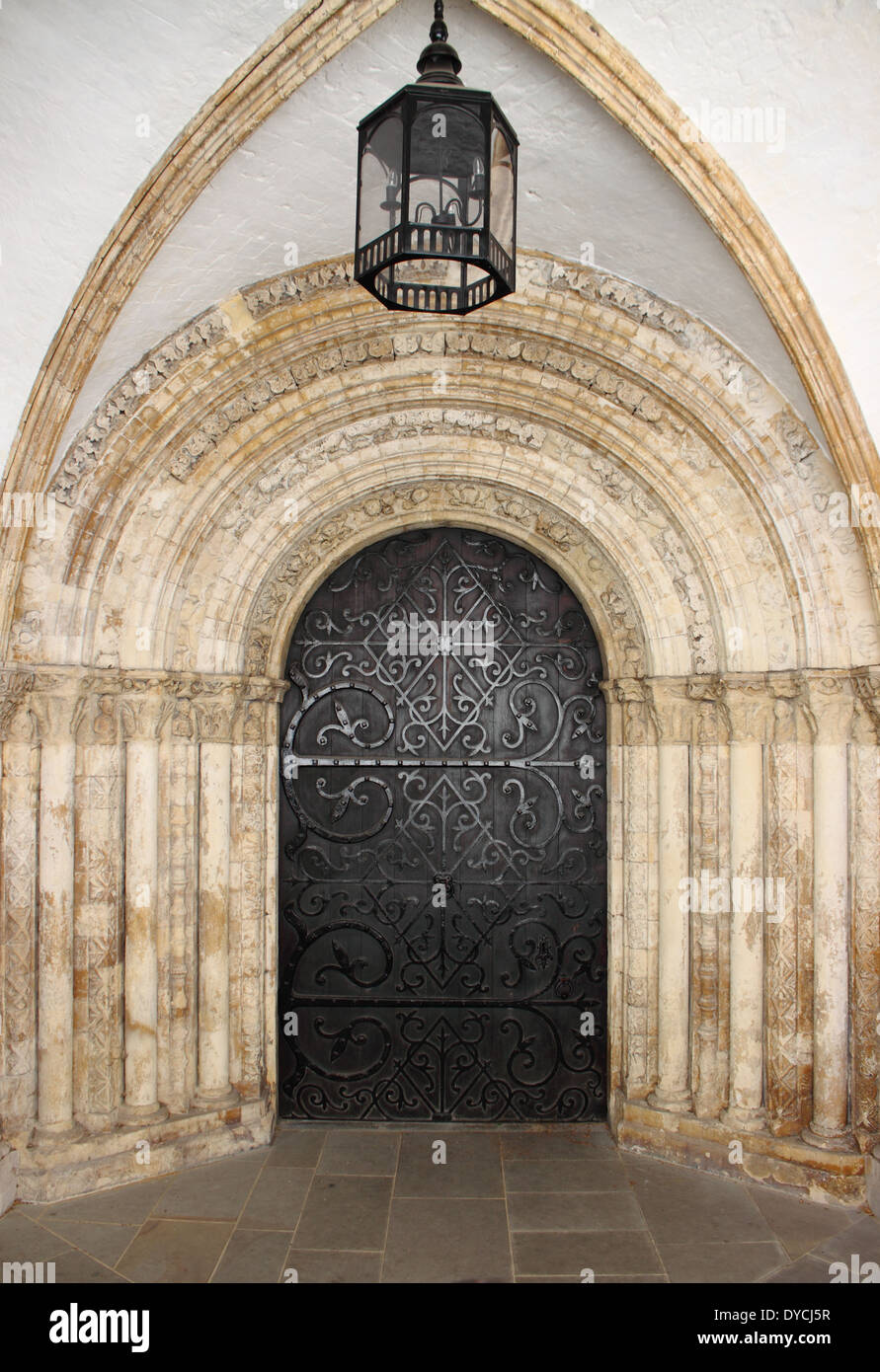 Kircheneingang Tempel in London, Großbritannien Stockfoto