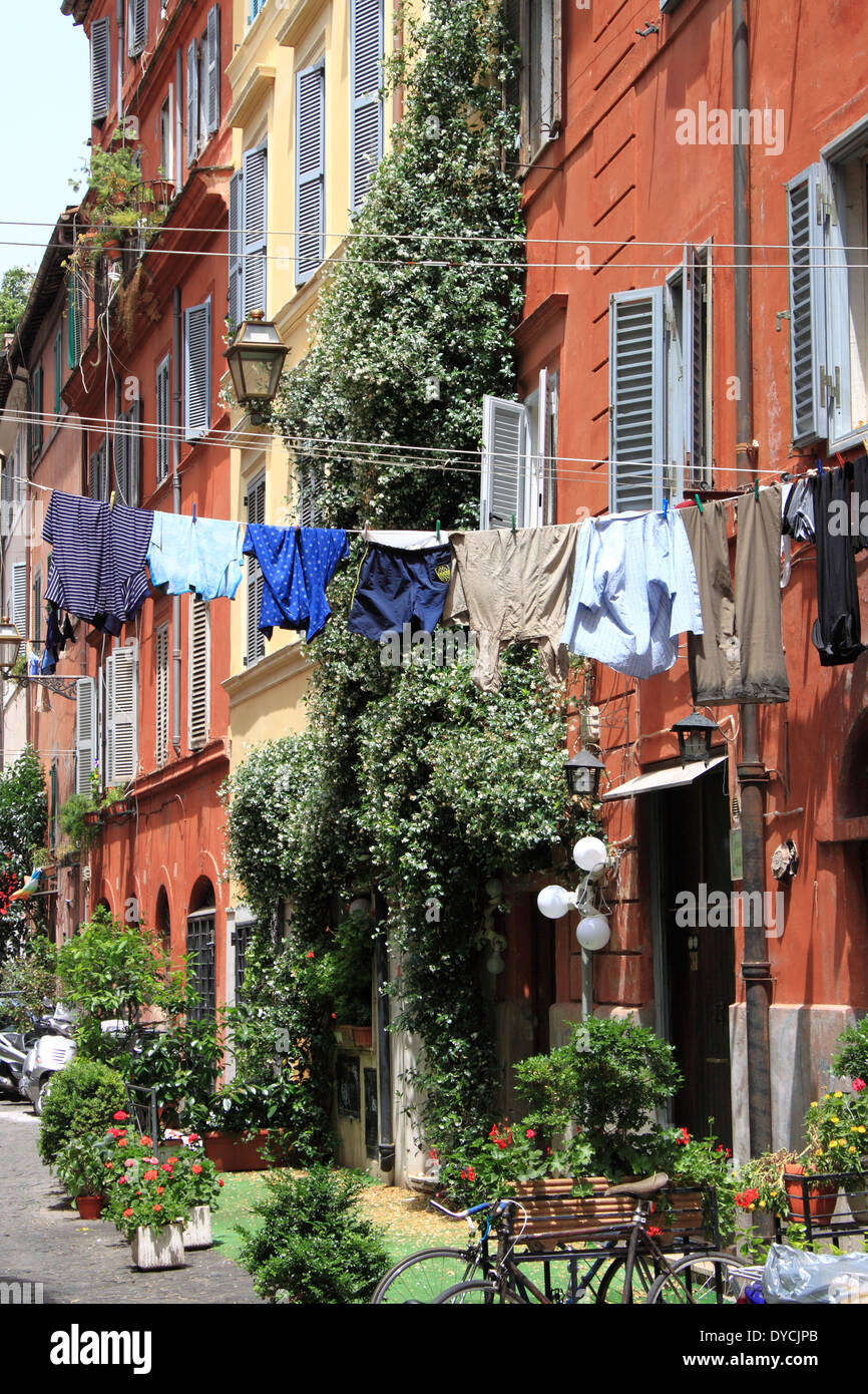 Städtischen Szene von Trastevere, einem typischen römischen Viertel Stockfoto
