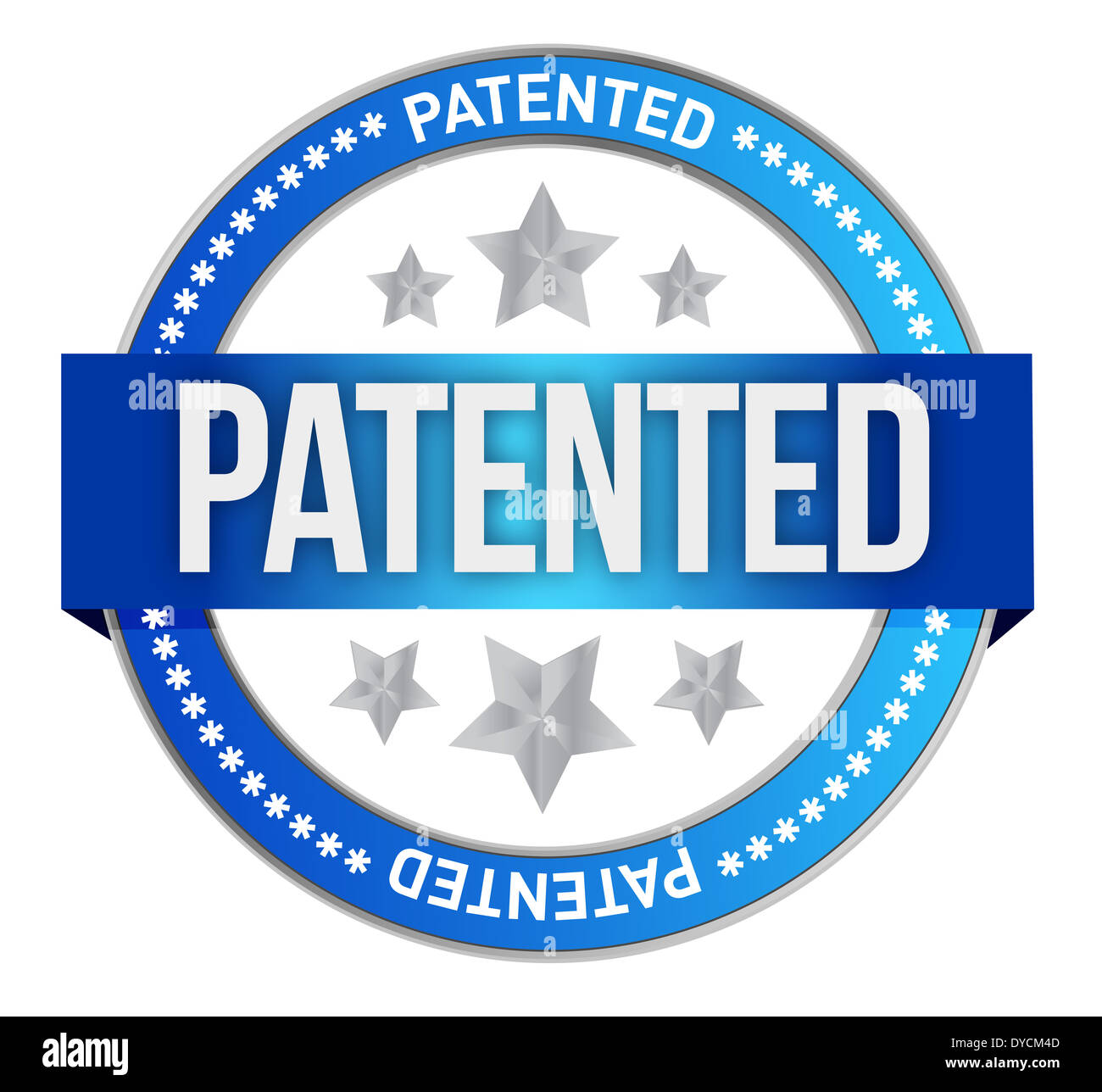 Patentiertes geistiges Eigentum Stempel Illustration Design Grafik Stockfoto
