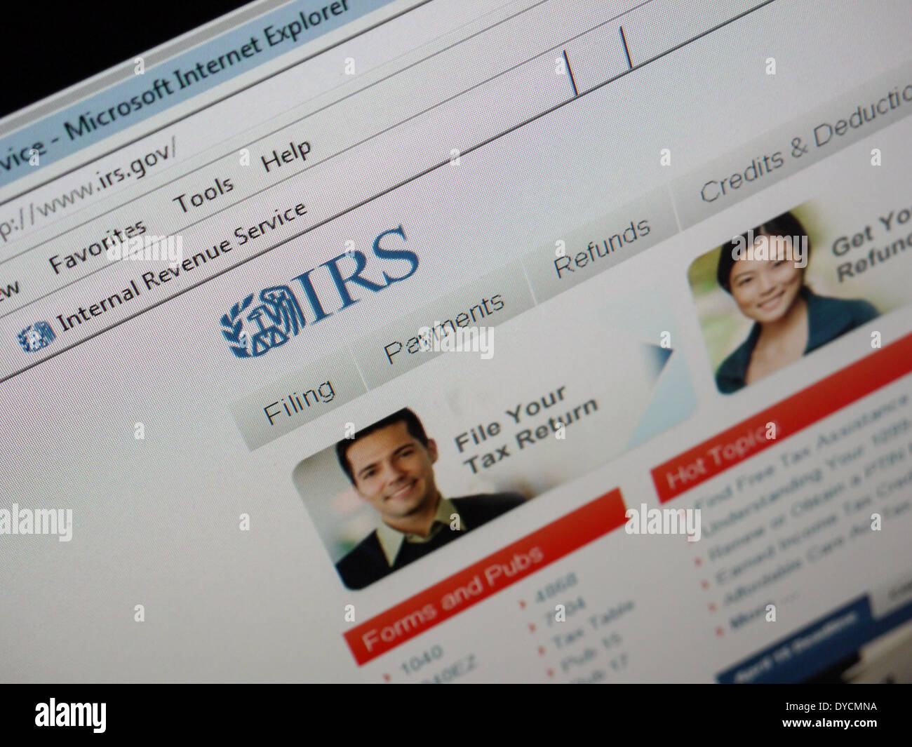 IRS-Website-interne Einnahmen-service Stockfoto