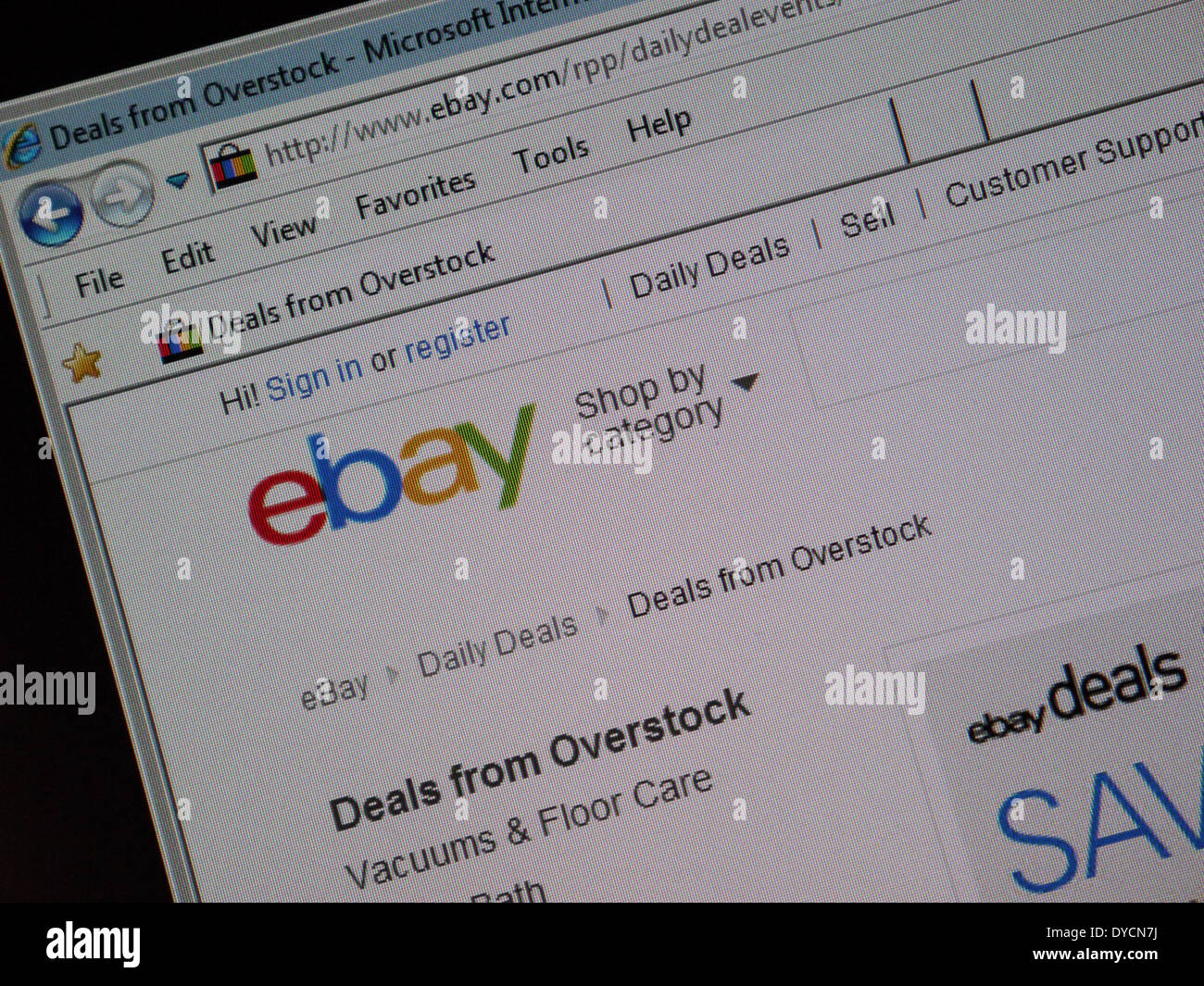 Online-Auktion Website ebay Stockfoto