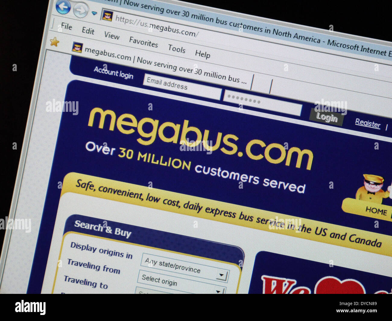 Megabus Stockfoto