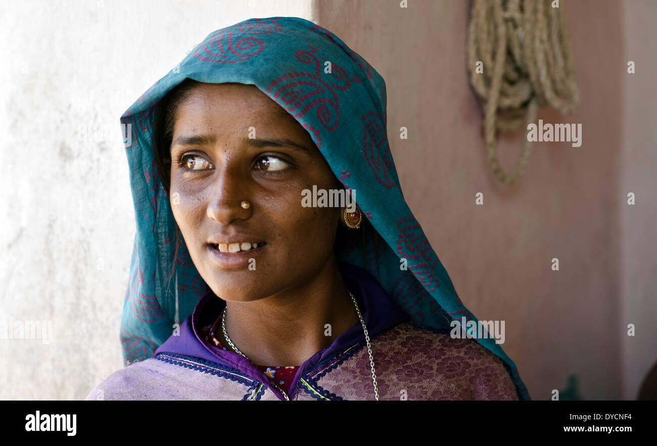 Rabari Frau, Janan, Kutch, Indien Stockfoto