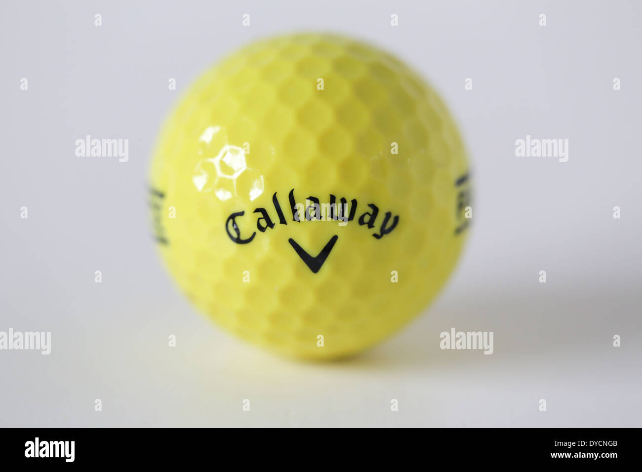 Callaway Golfball gelb Stockfoto