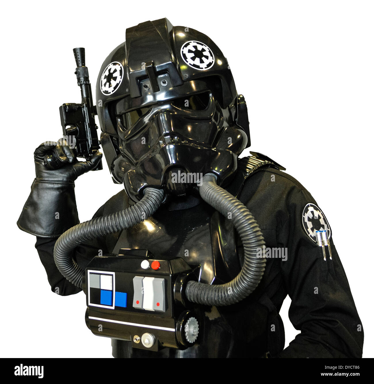 TIE Fighter Pilot aus Star Wars Stockfoto