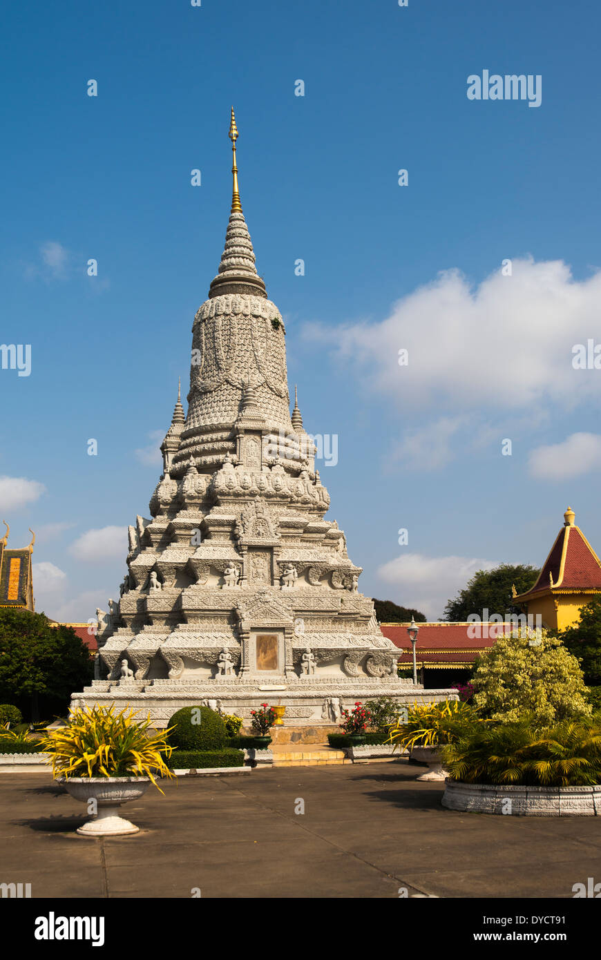 König Ang Duong Stupa, Königspalast, Phnom Penh Stockfoto