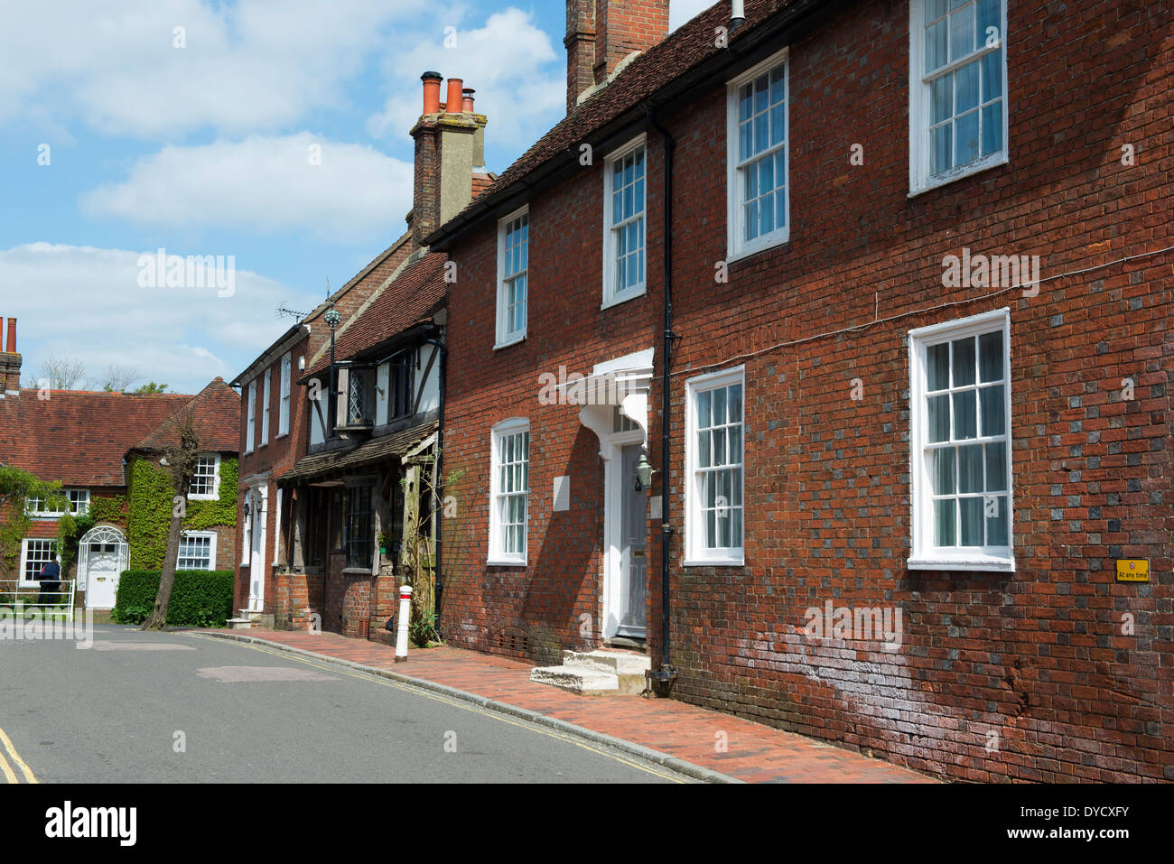 Georgian Style-Eigenschaften auf der High Street, Ditchling Village, East Sussex, UK Stockfoto