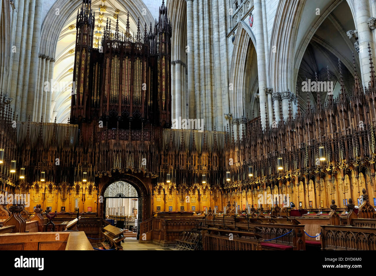 Chor, York Minster, Kathedrale, York, Großbritannien Stockfotografie ...
