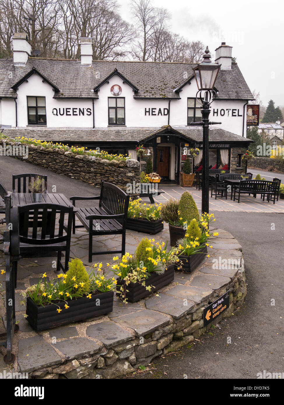 Queens Head Hotel, Troutbeck, Englisch Seenplatte, Cumbria, England, UK Stockfoto
