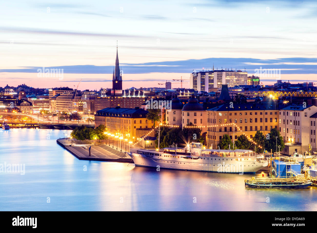 Stockholm Insel von Riddarholmen, historische Paläste, jetzt verwendet als Gerichte, Riddarholmen, Stockholm, Stockholms Län oder Stockholm Stockfoto