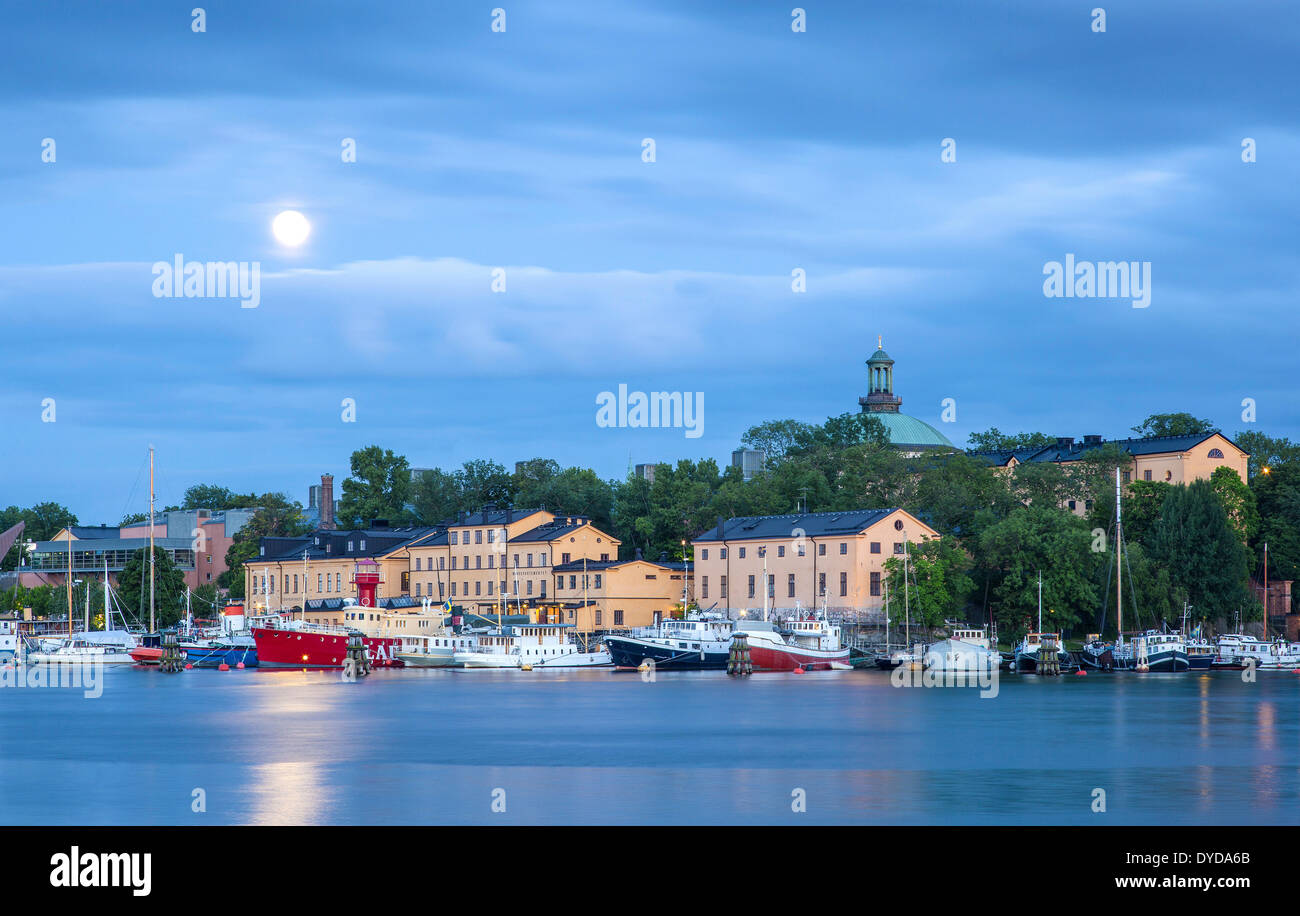 Ehemalige Kaserne Gebäude auf der Stockholmer Insel Skeppsholmen in Stockholm, Stockholms Län oder Stockholms län, Schweden Stockfoto