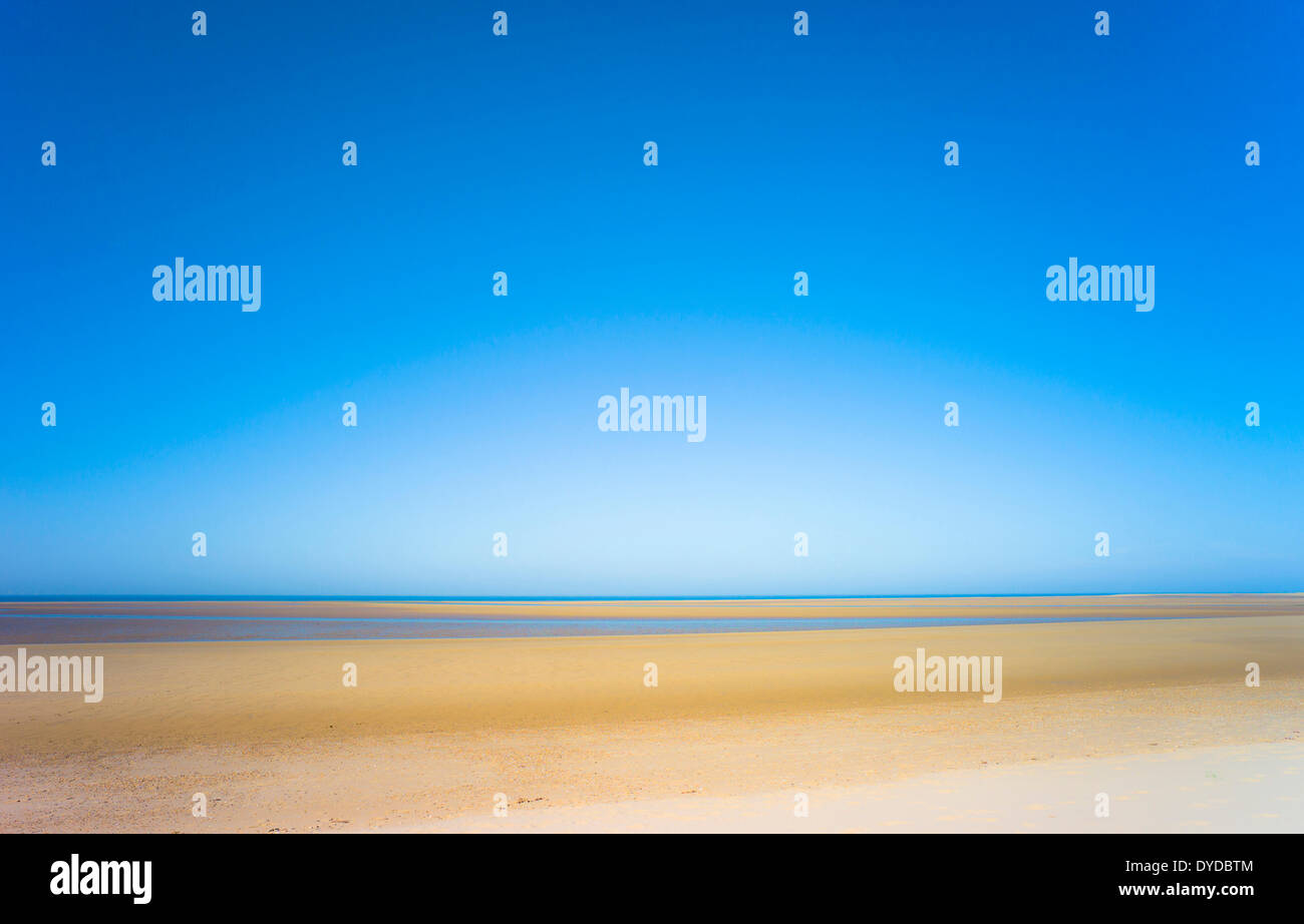 Einem einsamen Strand von Norfolk. Stockfoto