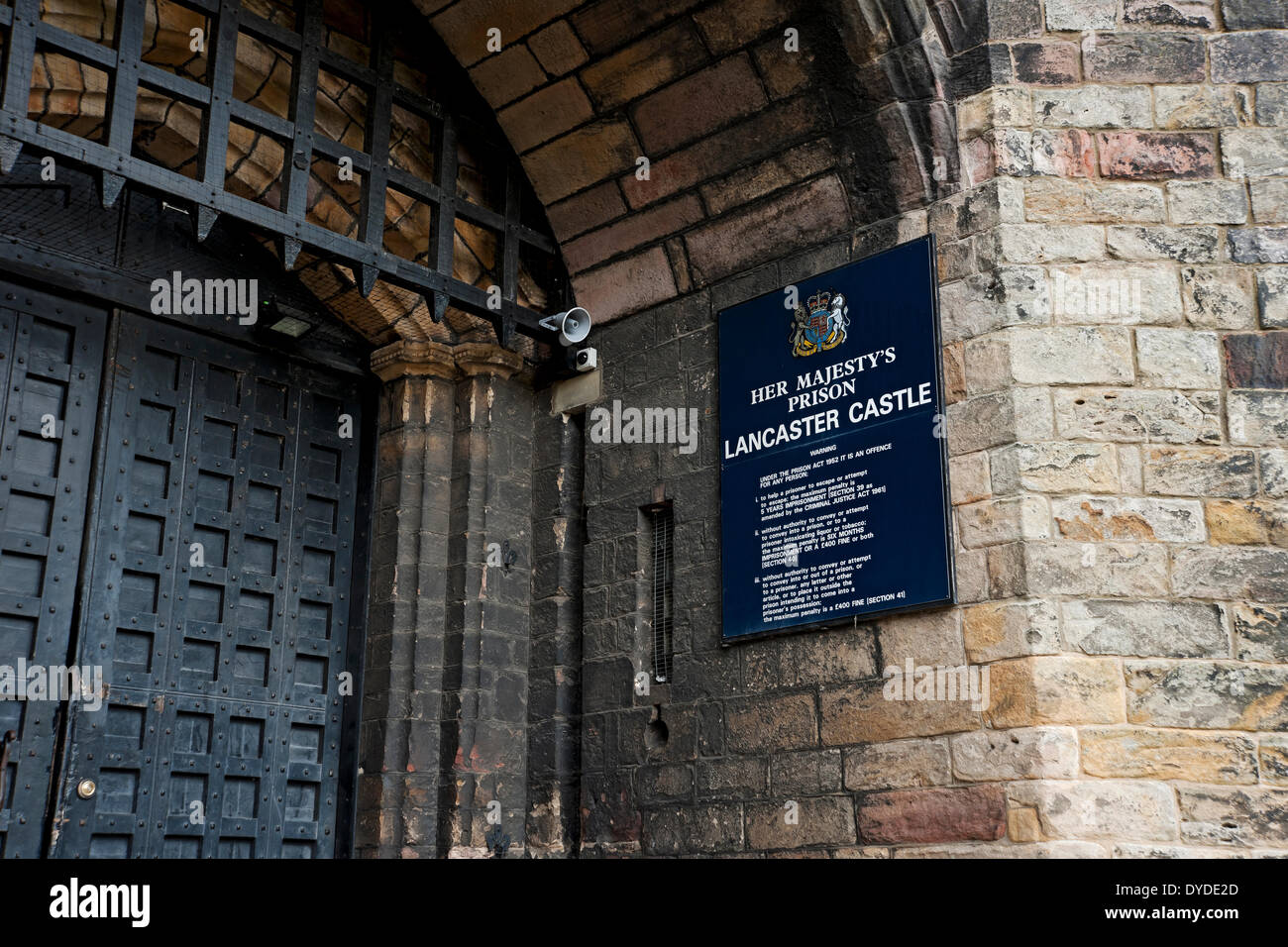 John O Gaunt Torhaus am Lancaster Castle Eingang. Stockfoto
