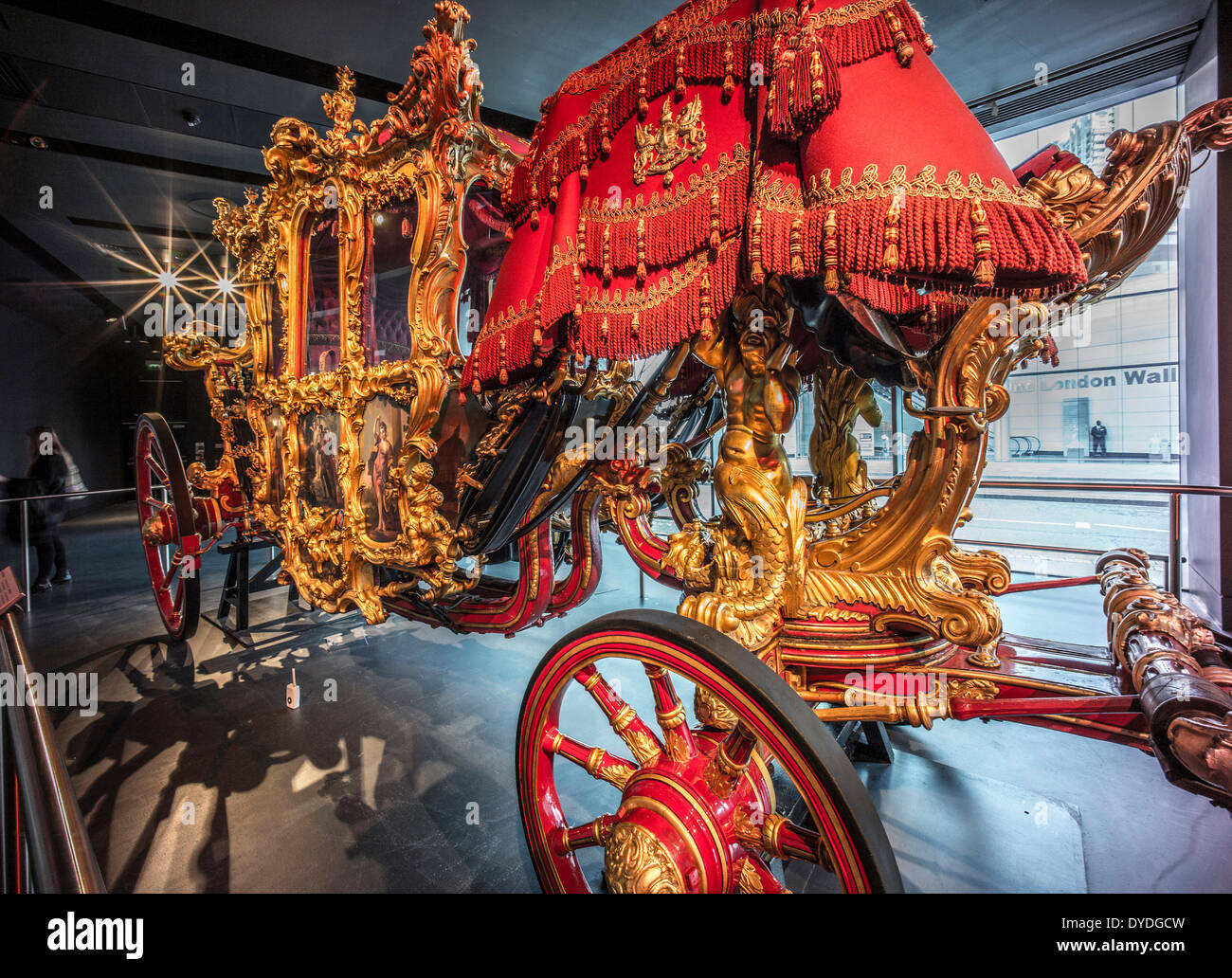 Lord Mayor of London staatliche Trainer in das Museum of London. Stockfoto