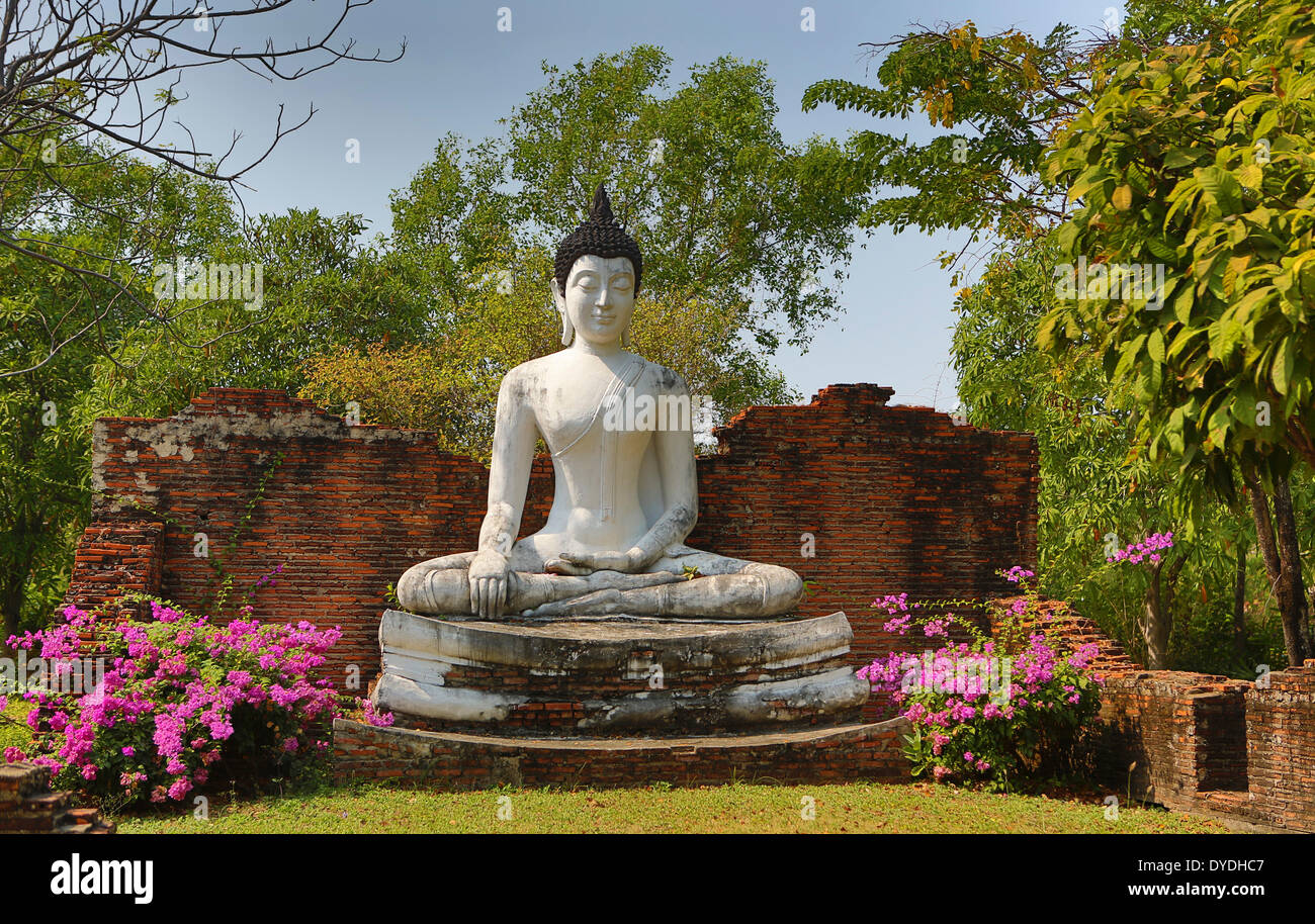 Thailand Asien Bangkok Stadt Old Siam Park Architektur wunderschöne Buddha Buddhismus Blumen Geschichte alte Kulturpark touristische, Stockfoto