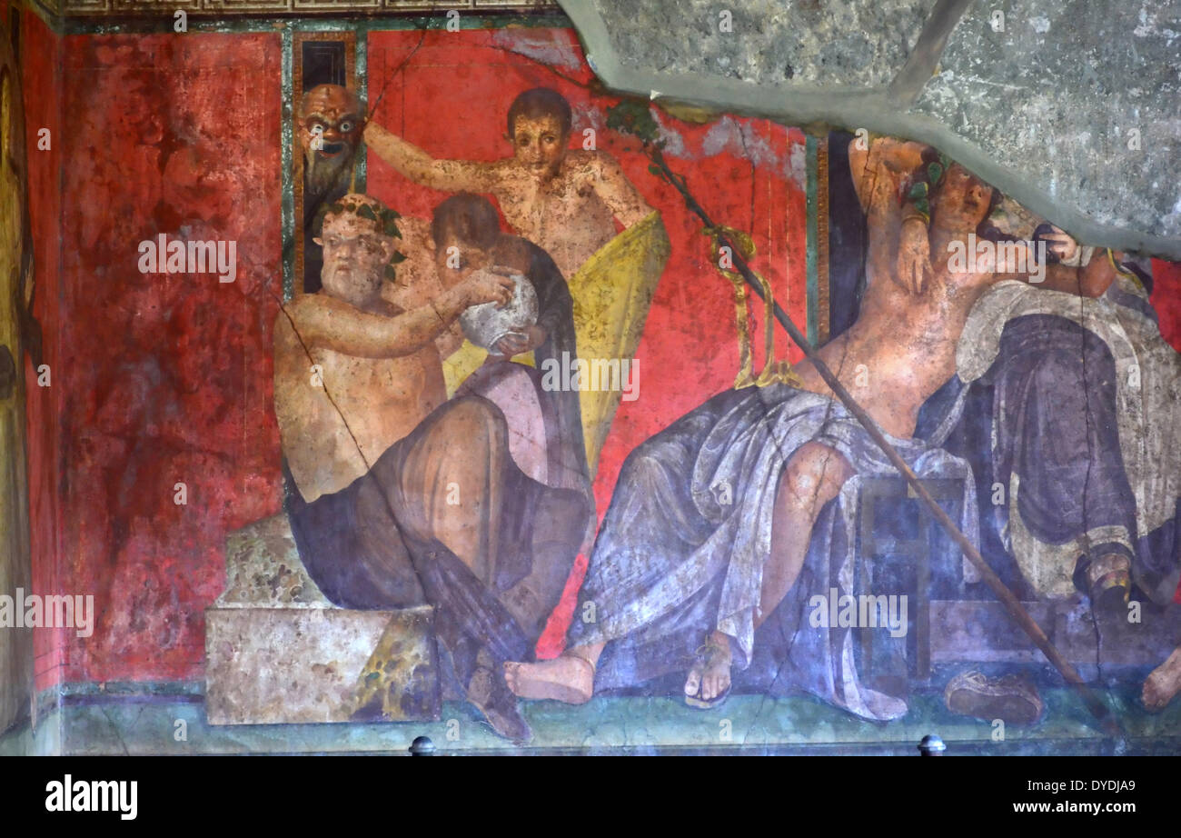 Rom Italien Europa alten Rom Fresko Gemälde malen Gips Stil Handwerk Maler Kunst Künstler Illusion Wand nach Hause dom Stockfoto