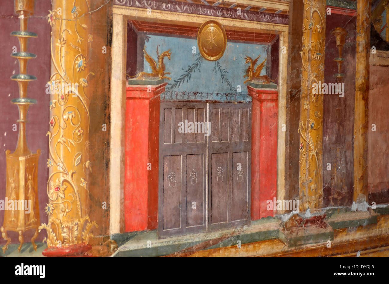 Rom Italien Europa antiken Rom Stil Handwerk Maler Kunst Künstler Illusion zu Hause häusliche Villa Wanddekoration dekorieren Stockfoto
