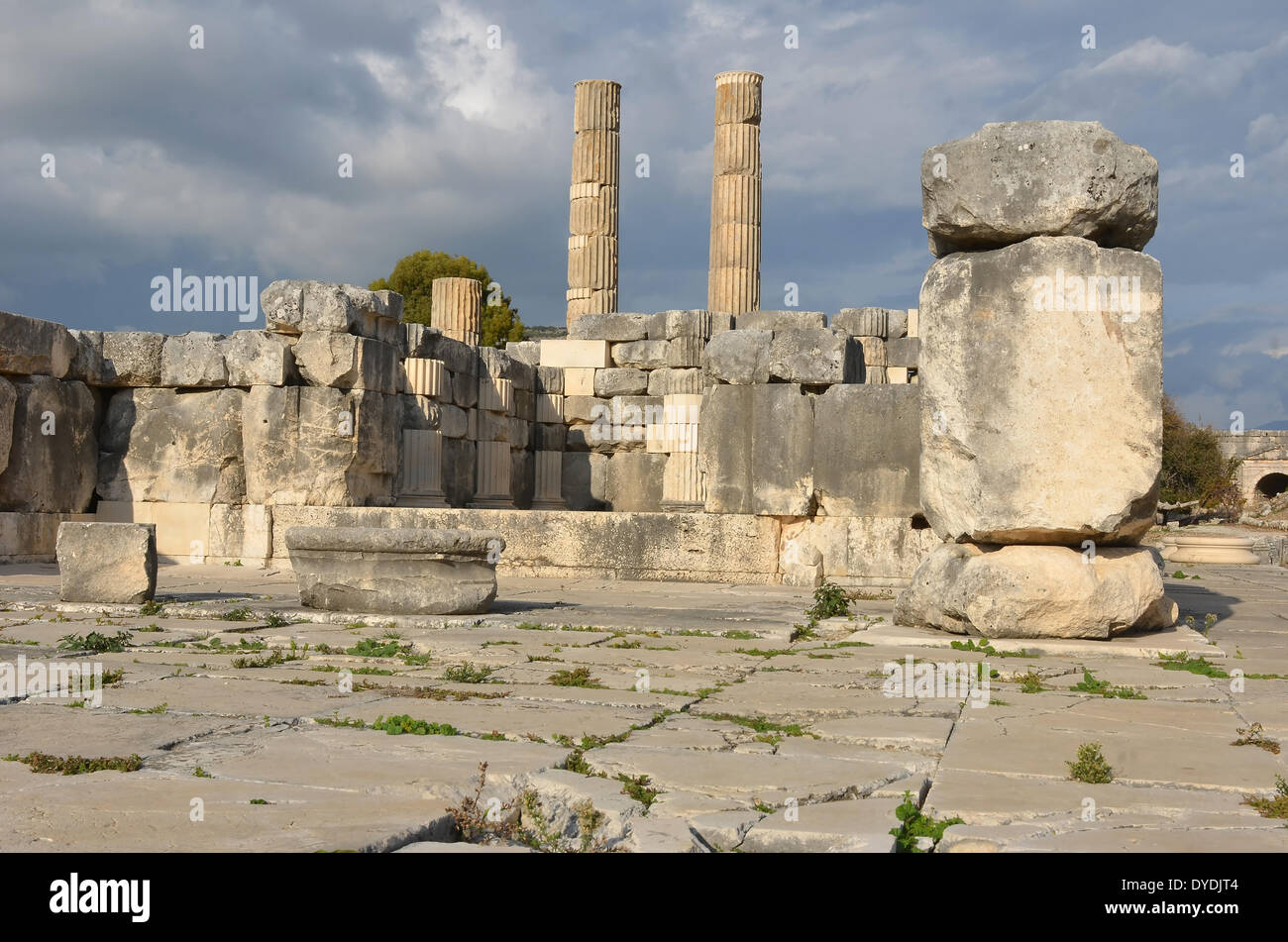Griechische römische Antike Türkei römischen Reiches bauen Architektur Archäologie Byzantinische Byzanz Anatolien Letoon Artemis Stockfoto
