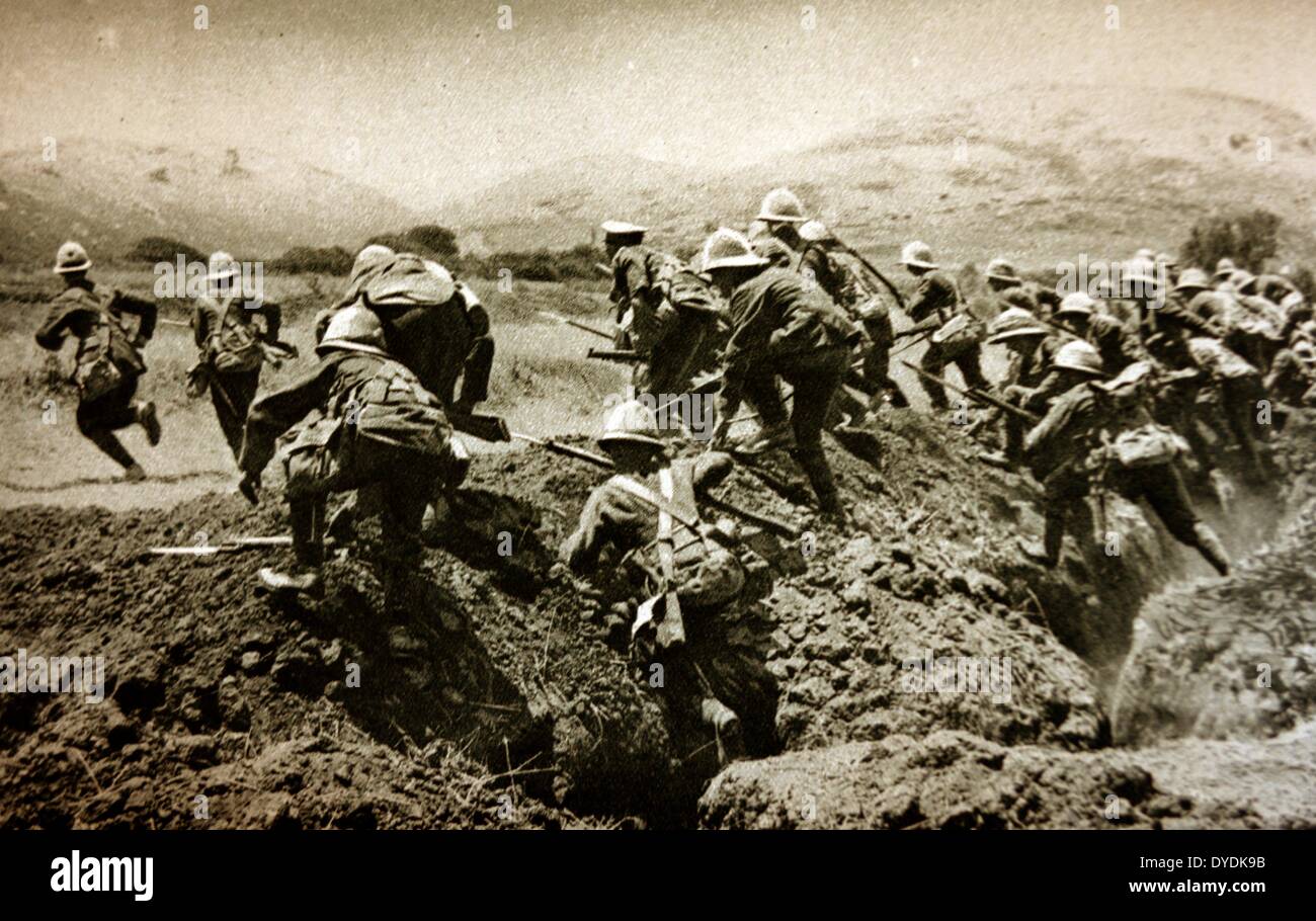 Kostenlos durch die Royal Naval Division auf der Halbinsel Gallipoli. Erster Weltkrieg, 1915. Stockfoto