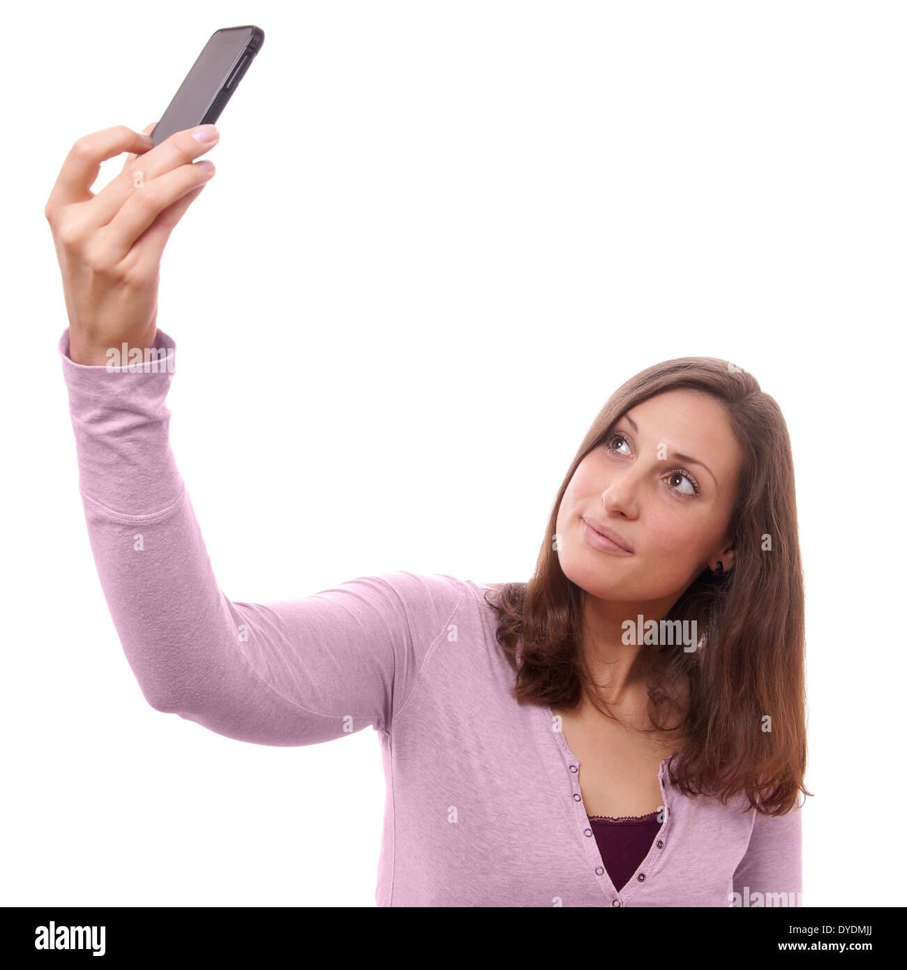 junge Frau, die eine selfie Stockfoto