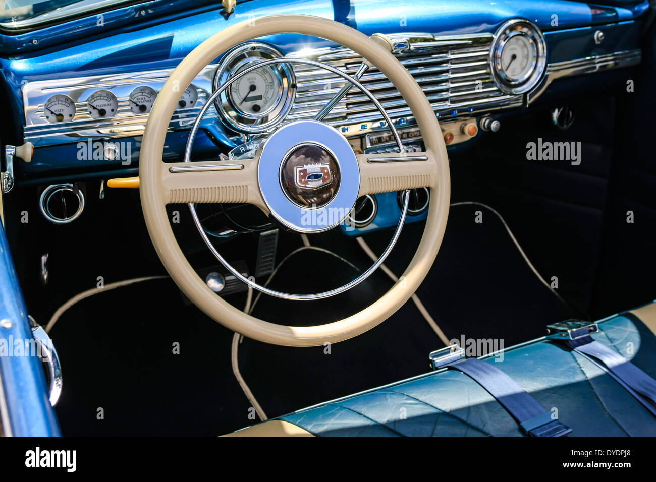 1950er Jahre Chevy Interieur Stockfoto