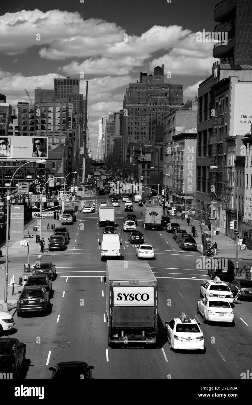 Ein New York Street, Manhattan. Stockfoto