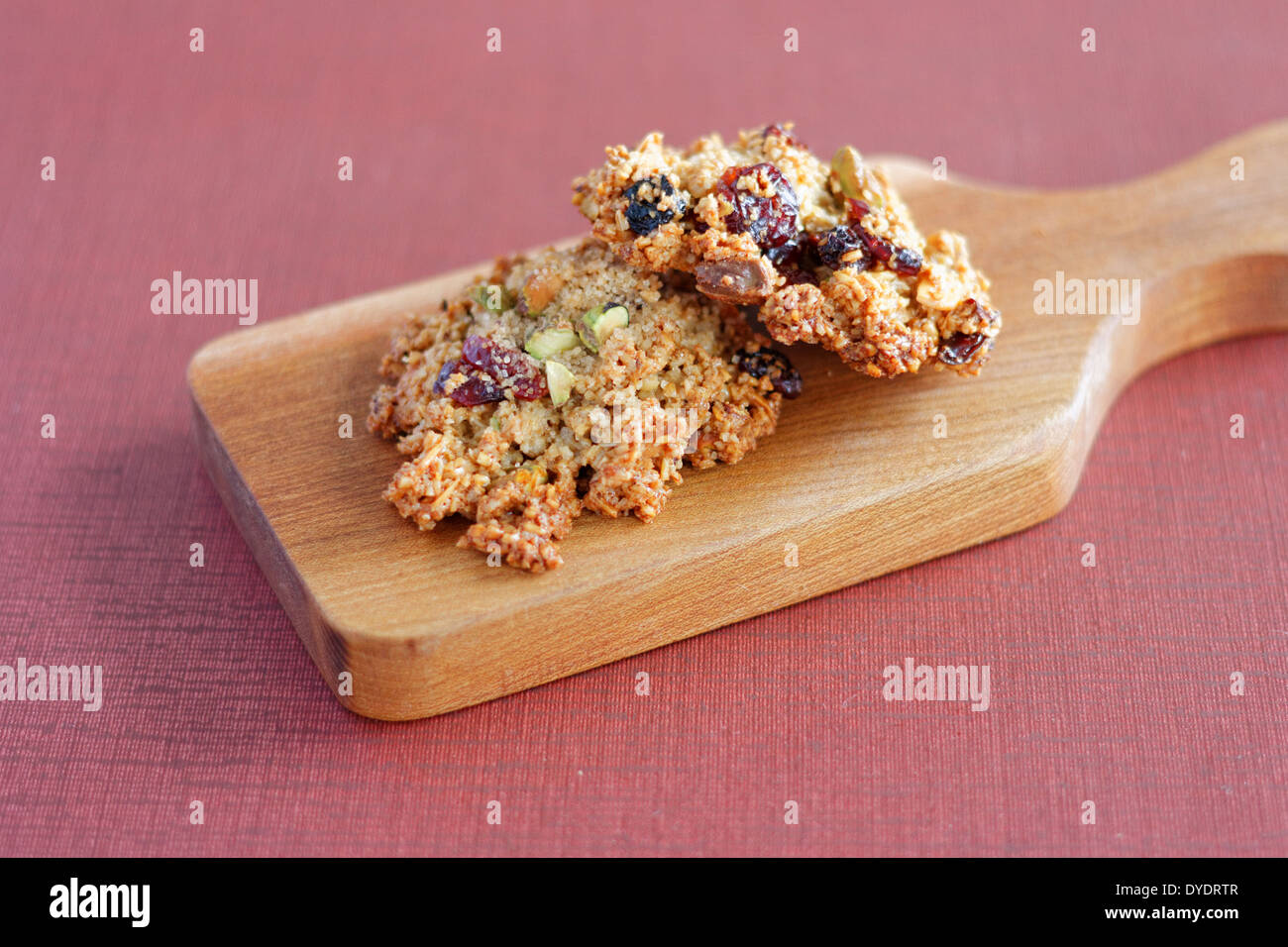 Hafer und Obst cookie Stockfoto