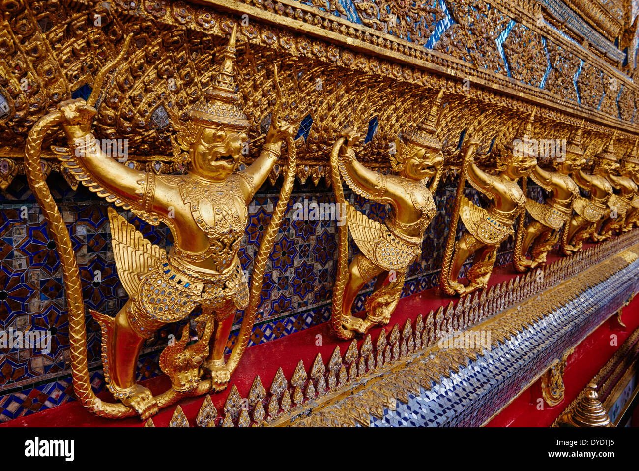 Thailand, Bangkok, Wat Phra Kaew im Inneren des königlichen Palastes Stockfoto