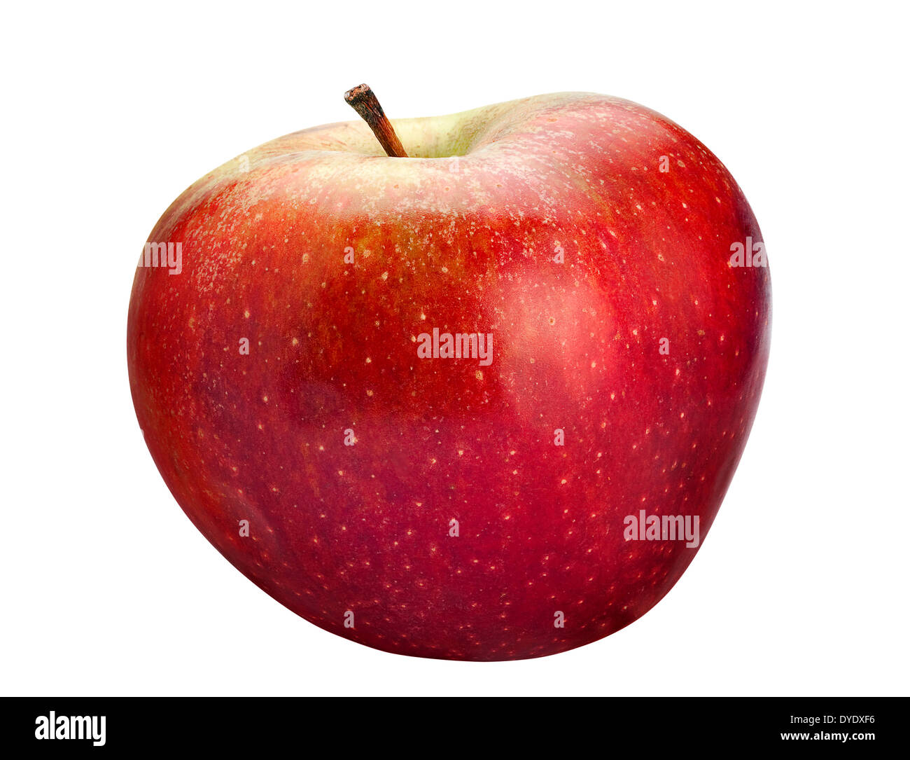 Roter Apfel Obst Stapeln Fokus Stockfoto