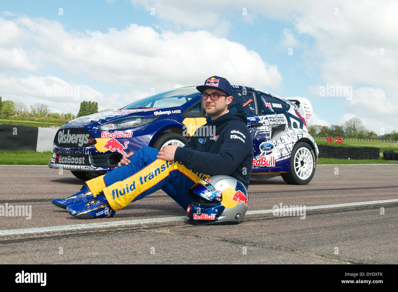 Aktuelle britische Tourenwagen-Champion Andy Jordan und seine Fahrt in 2014 World Rally Cross Meisterschaft Stockfoto
