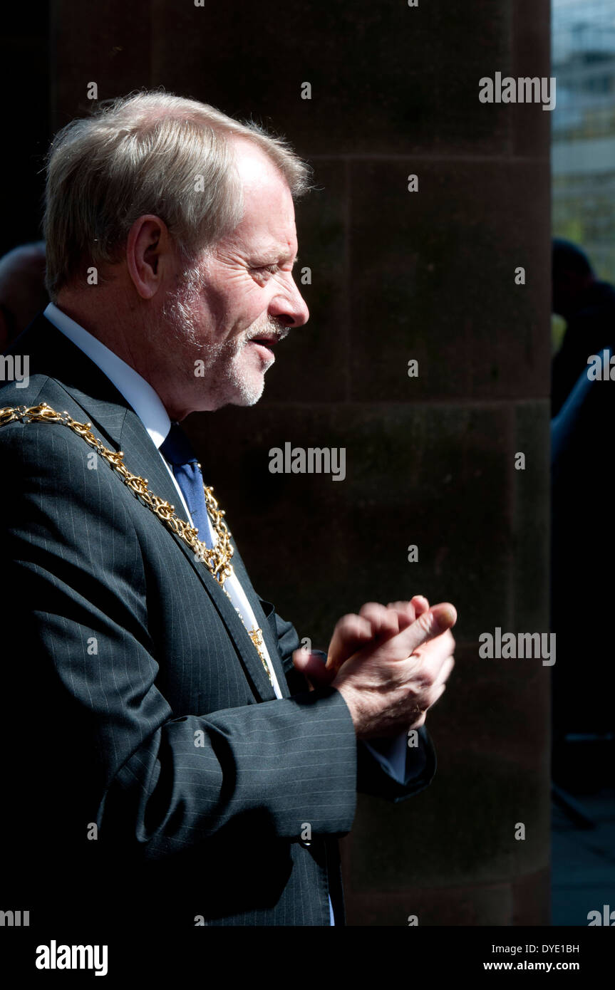 Stadtrat Gary Crookes, Lord Bürgermeister von Coventry 2013-2014 Stockfoto