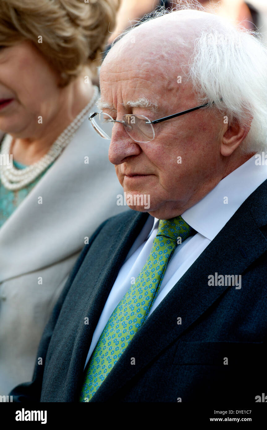 Michael D Higgins, Präsident von Irland, in Coventry Cathedral Stockfoto