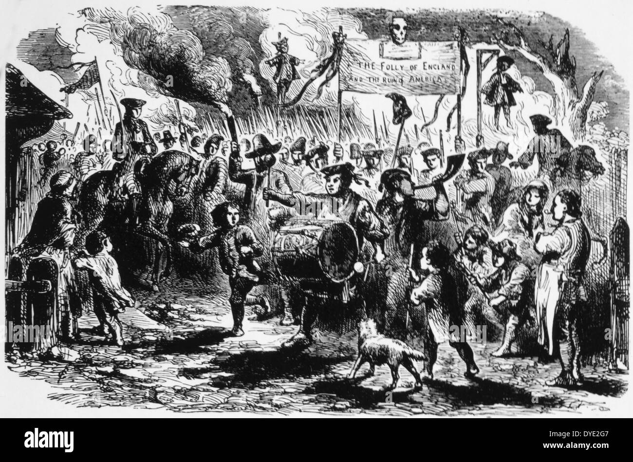 Stamp Act Protest in New York City, 1765 Stockfoto
