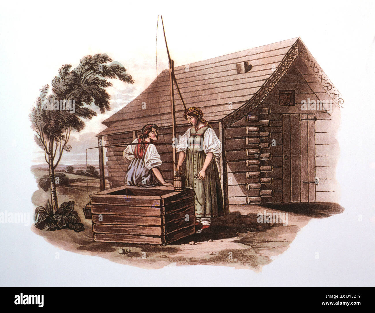 Zwei Frauen von Nowgorod, von Reisen durch Teil des russischen Reiches und das Land von Polen, 1815 Stockfoto